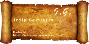 Indig Gabriella névjegykártya